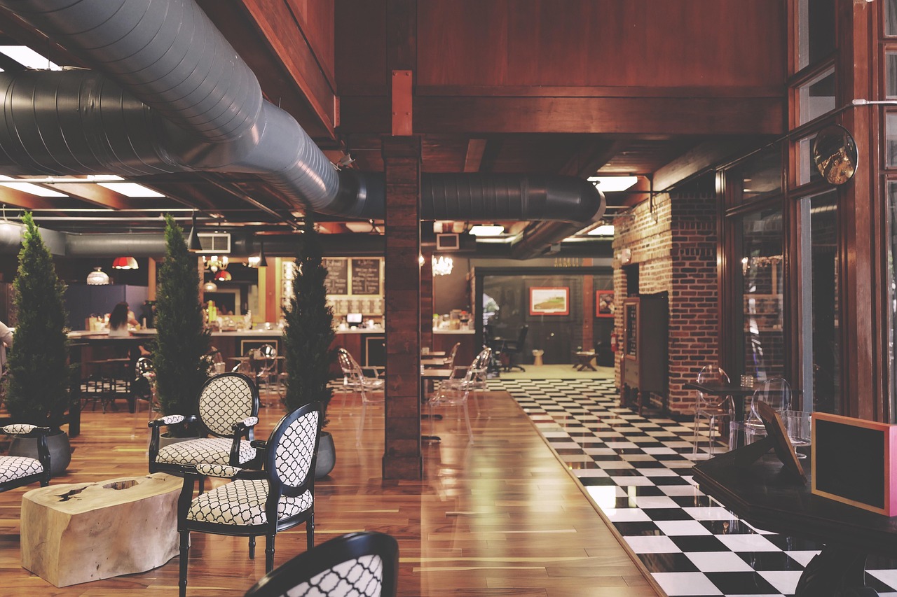 Rustikales Restaurant-Interieur